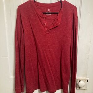 ⚡️ mens George red Henley size medium